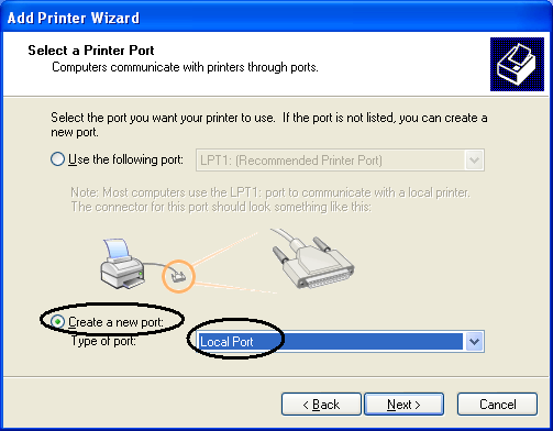 Select Connect to this printer and input the printer name.