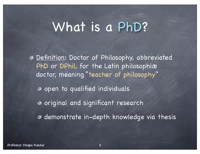 what does phd career mean